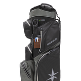 dri play golf club bag right side with accessories black grey