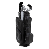 dri play club bag left 45 profile with clubs and umbrella black