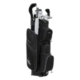 lite play cart bag right 45 with clubs and umbrella black
