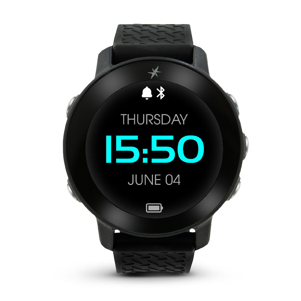 axis gps watch front profile black