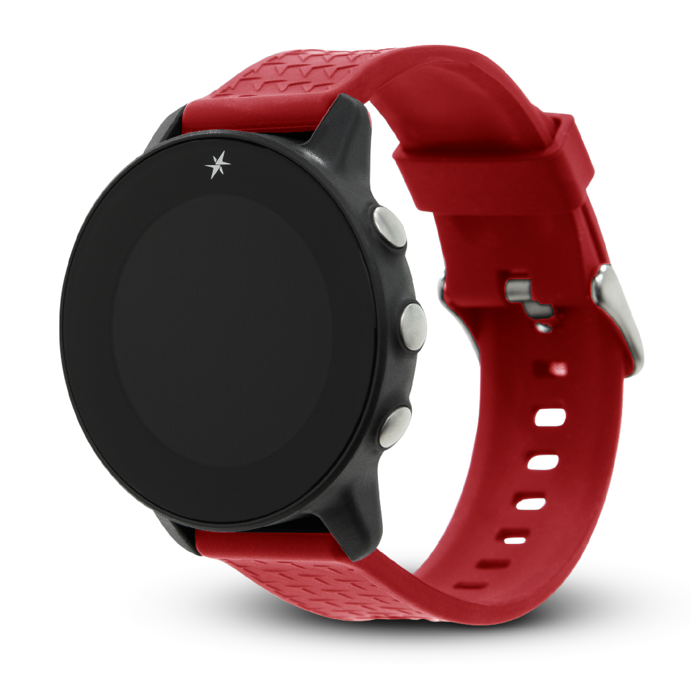 axis gps watch accessory band right 45 profile red