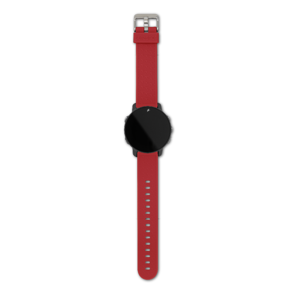 axis gps watch accessory band extended red