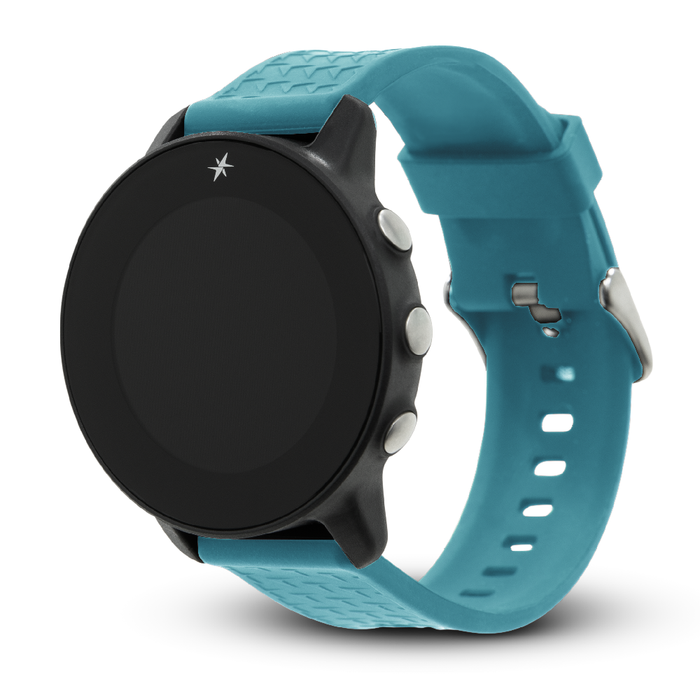 axis gps watch accessory band right 45 profile turquoise